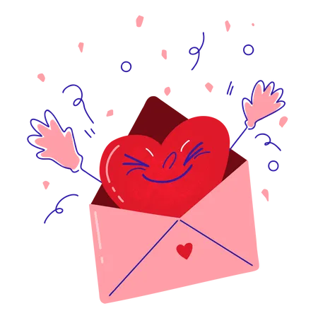 Free Love Letter  Illustration