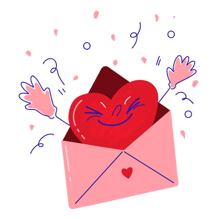 Free Love Letter  Illustration