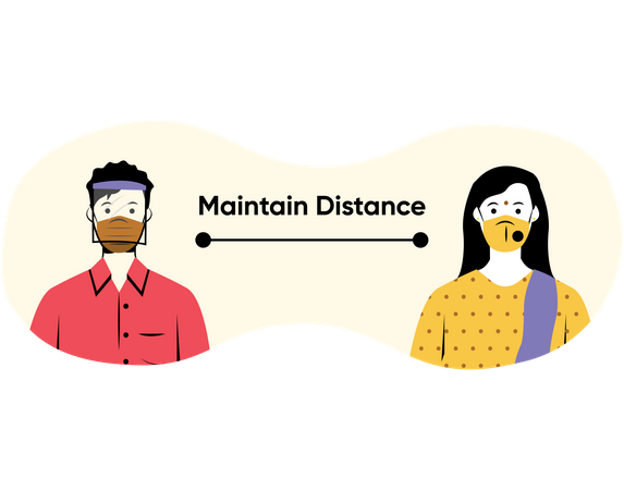 Free Maintain distance  Illustration