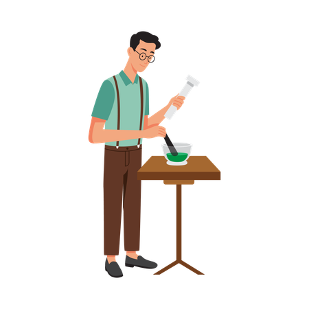 Free Man cooking at home  Illustration