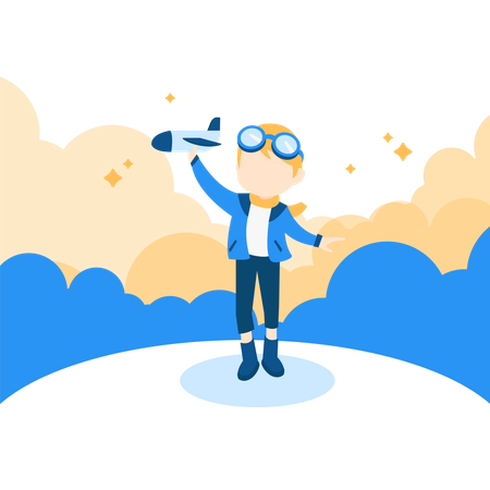 Free Man enjoying vacation  Illustration