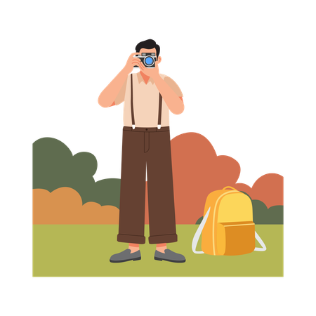 Free Man finding location  Illustration
