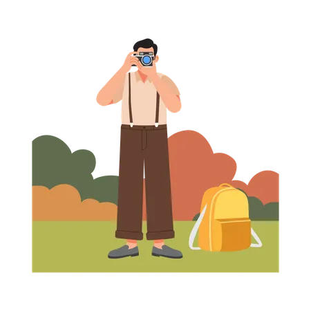 Free Man finding location  Illustration