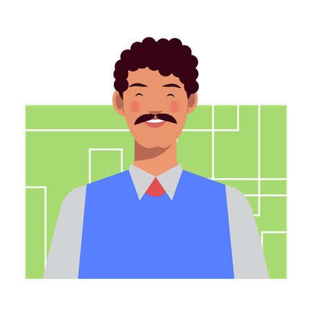 Free Man smiling  Illustration