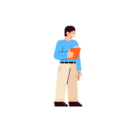 Free Man with report  Illustration