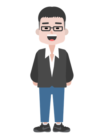 Free Man with specs  Illustration