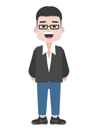 Free Man with specs  Illustration