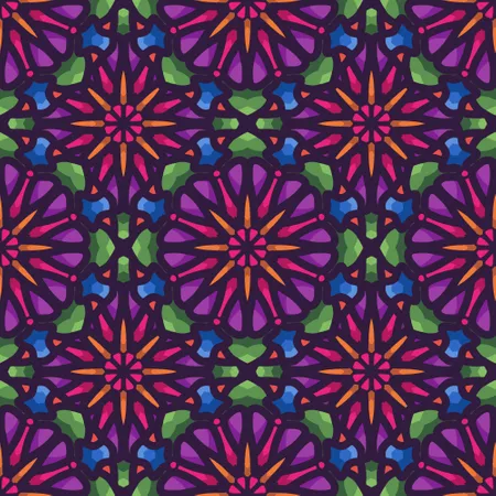 Free Mandala seamless pattern with rounded floral ethnic mandala ornament  Illustration