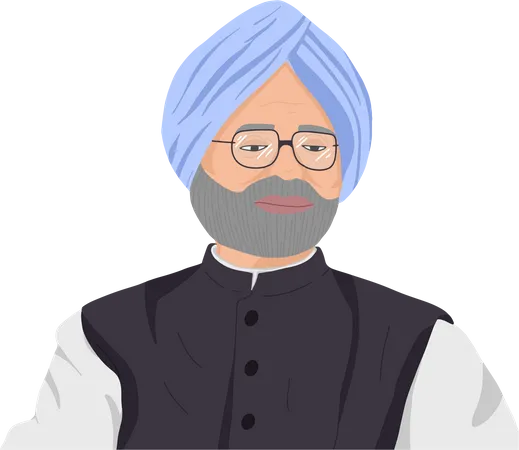 Free Manmohan Singh  Illustration