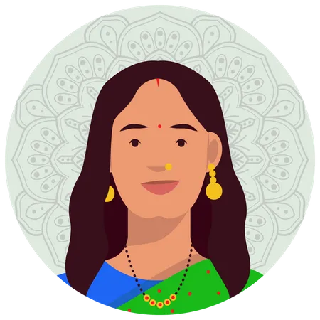 Free Marathi woman  Illustration