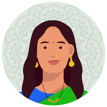 Free Marathi woman  Illustration