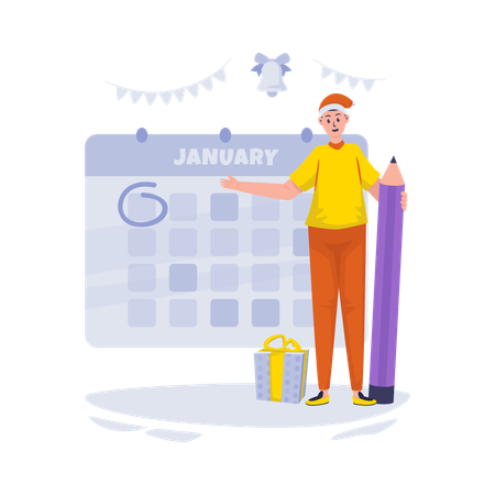 Free Marcar no calendário  Ilustração