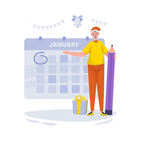 Free Mark on calendar  Illustration