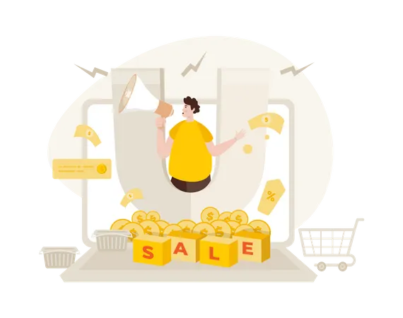 Free Marketing campaign for sale  Illustration