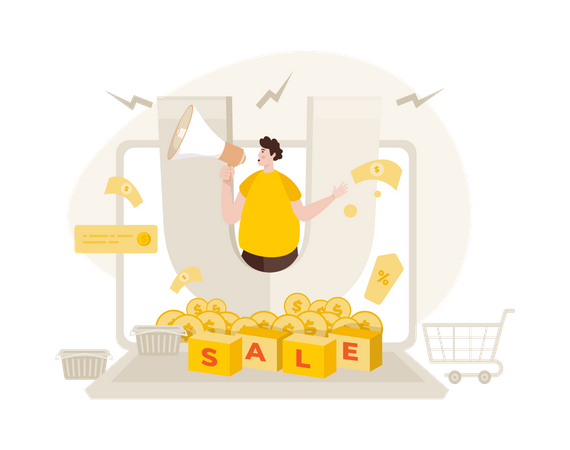 Free Marketing campaign for sale  Illustration