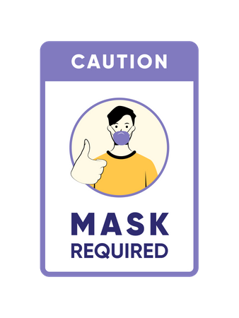 Free Máscara requerida  Ilustración