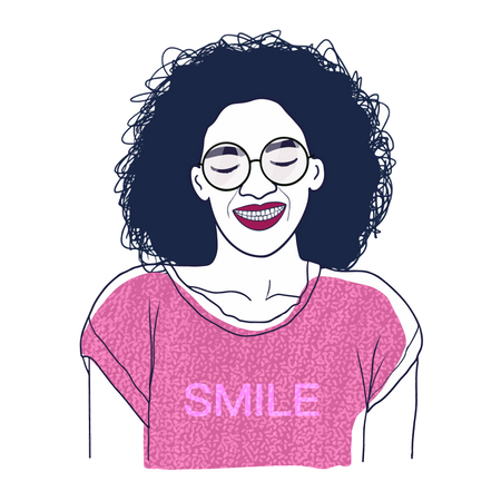 Free Menina sorrindo  Ilustração