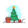 free merry christmas illustrations