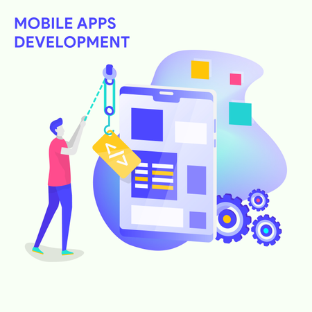 Free Mobile Application Development Illustration