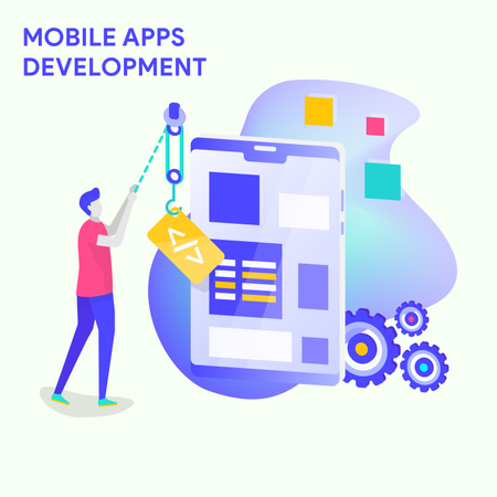 Free Mobile Application Development  Illustration