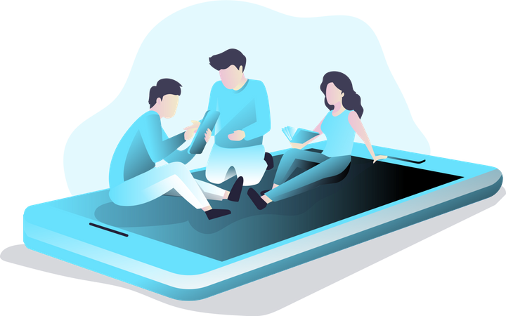 Free Mobile Testing and Group Discussion  Illustration