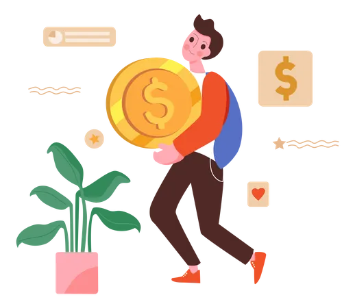 Free Money investment  Illustration