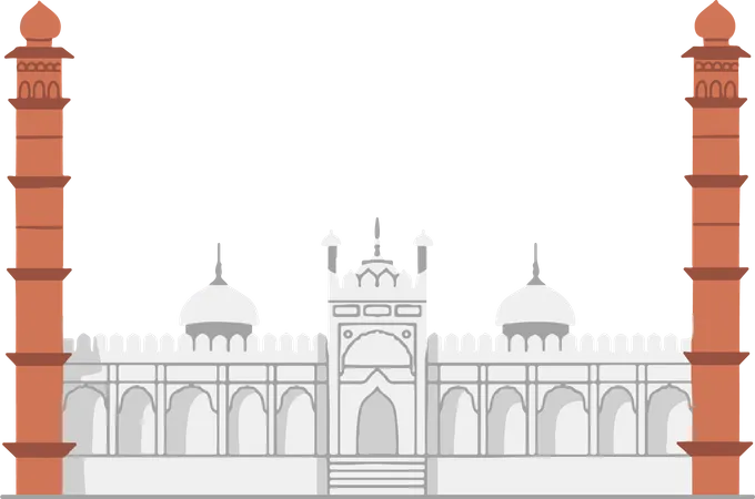 Free Moti Masjid  Illustration