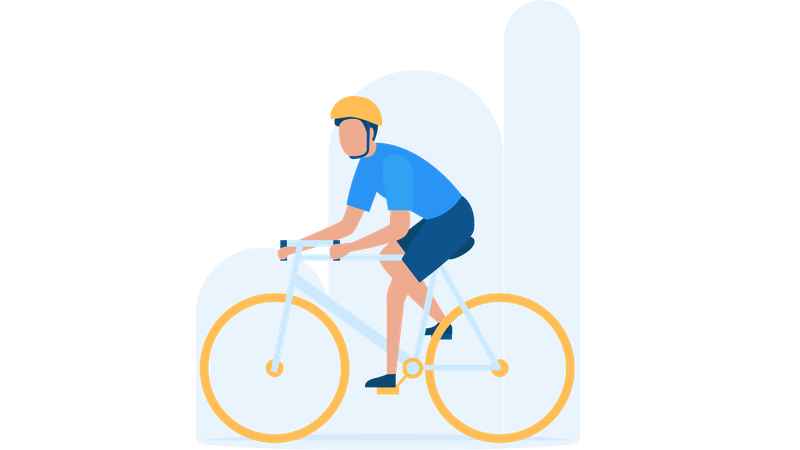 Free Mountain biking  Illustration