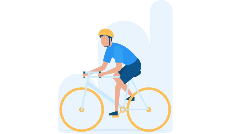 Free Mountain biking  Illustration