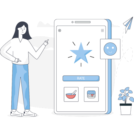 Free Mulher está apontando feedback para as pessoas  Ilustração