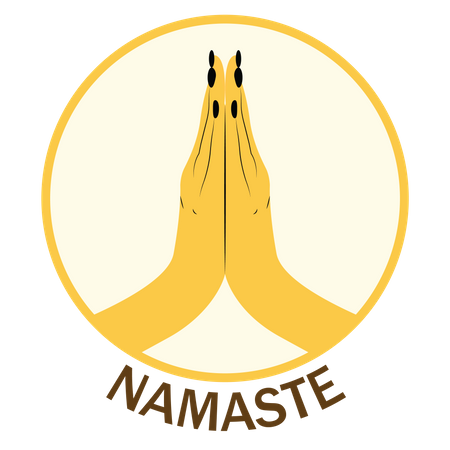 Namaste Yoga Logo Template Graphic by DEEMKA STUDIO · Creative Fabrica