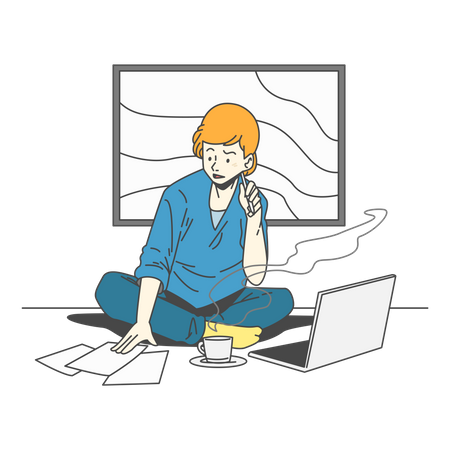 Free Navigating Dizziness in Workplace  Illustration