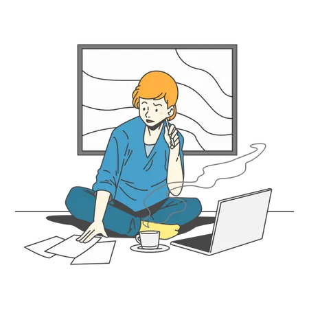 Free Navigating Dizziness in Workplace  Illustration
