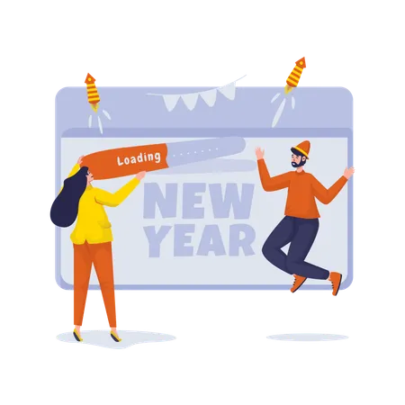 Free New year loading  Illustration