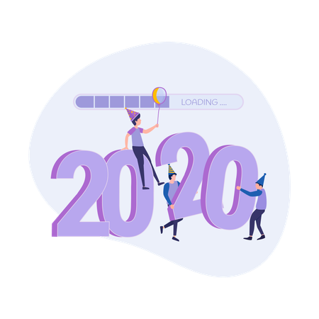 Free New year loading  Illustration