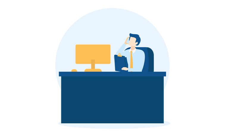 Free Office workplace  Illustration