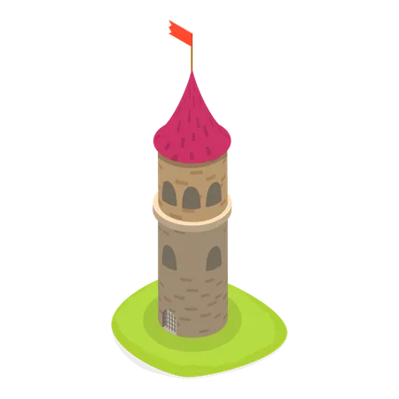 Free Old styled medieval castle  Illustration