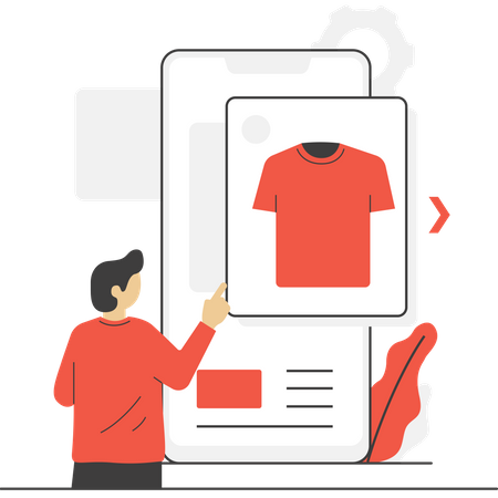 Free Online Shopping app  Illustration