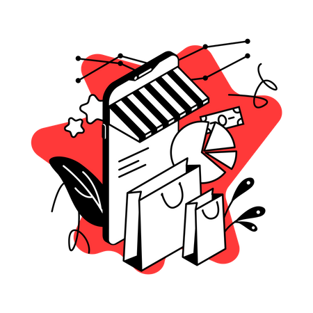 Free Online-Shopping-Bestellung  Illustration