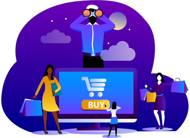 Free Online shopping concept Illustration
