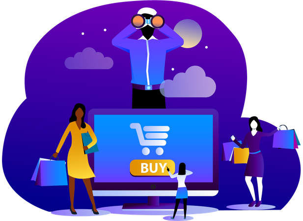 Free Online shopping concept  Illustration