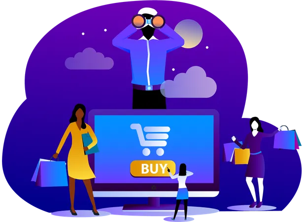 Free Online shopping concept  Illustration