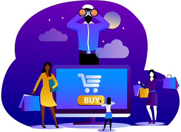 Free Online shopping concept  Illustration