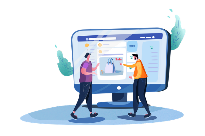 Free Online shopping  Illustration