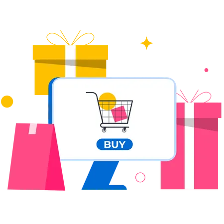 Free Online shopping site  Illustration