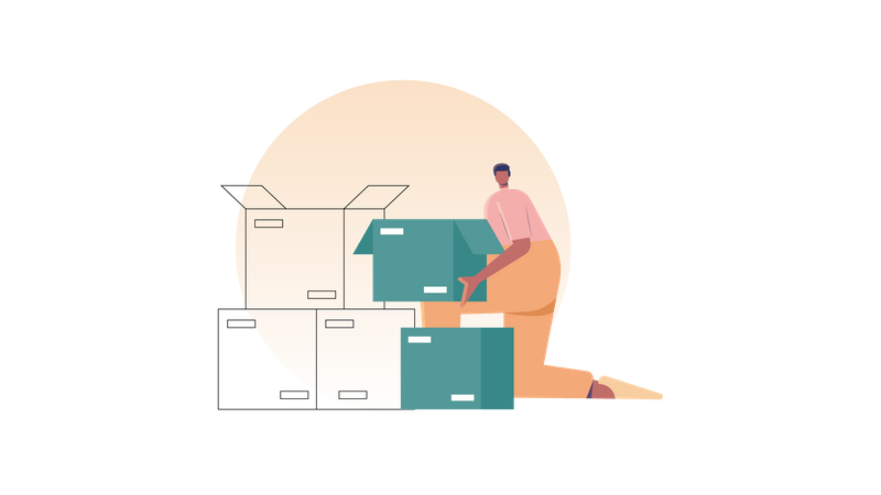 Free Packaging for Delivery  Illustration