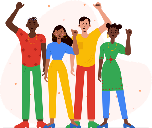 Free People Protesting  Illustration