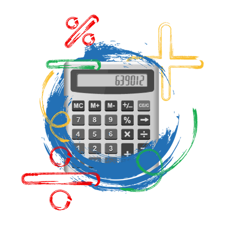 Free Photo illustration concept of calculation with calculator image  Illustration