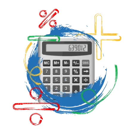 Free Photo illustration concept of calculation with calculator image  Illustration