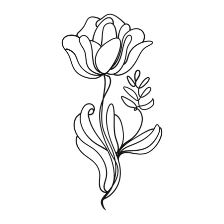 Free Plante à fleurs de tulipes  Illustration